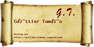 Göttler Tamás névjegykártya